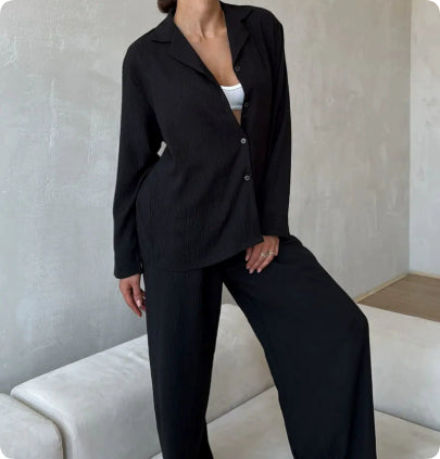 Women's Soft Two-Piece Pajama Set | Long Sleeve & Long Pants