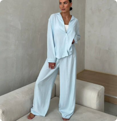Women's Soft Two-Piece Pajama Set | Long Sleeve & Long Pants
