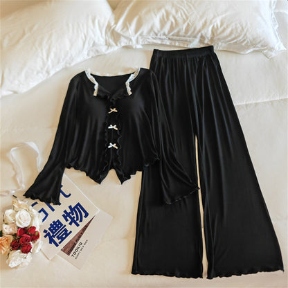 Women's Lightweight Long-Sleeve Pajama Set | Spring & Autumn Sleepwear