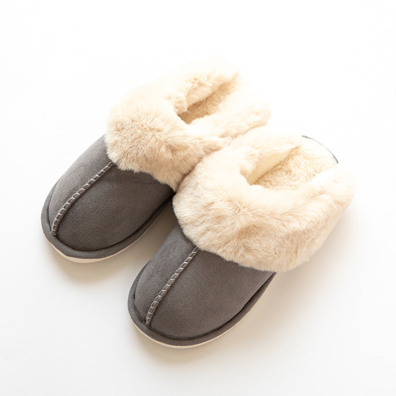 Beige CozyCotton™ Slippers – Soft Warm Indoor Comfort
