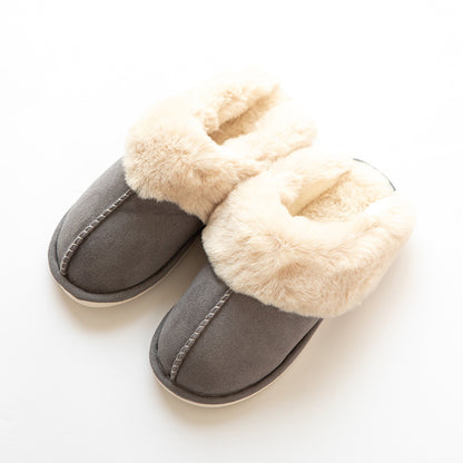 Beige CozyCotton™ Slippers – Soft Warm Indoor Comfort