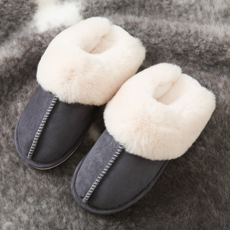 Beige CozyCotton™ Slippers – Soft Warm Indoor Comfort