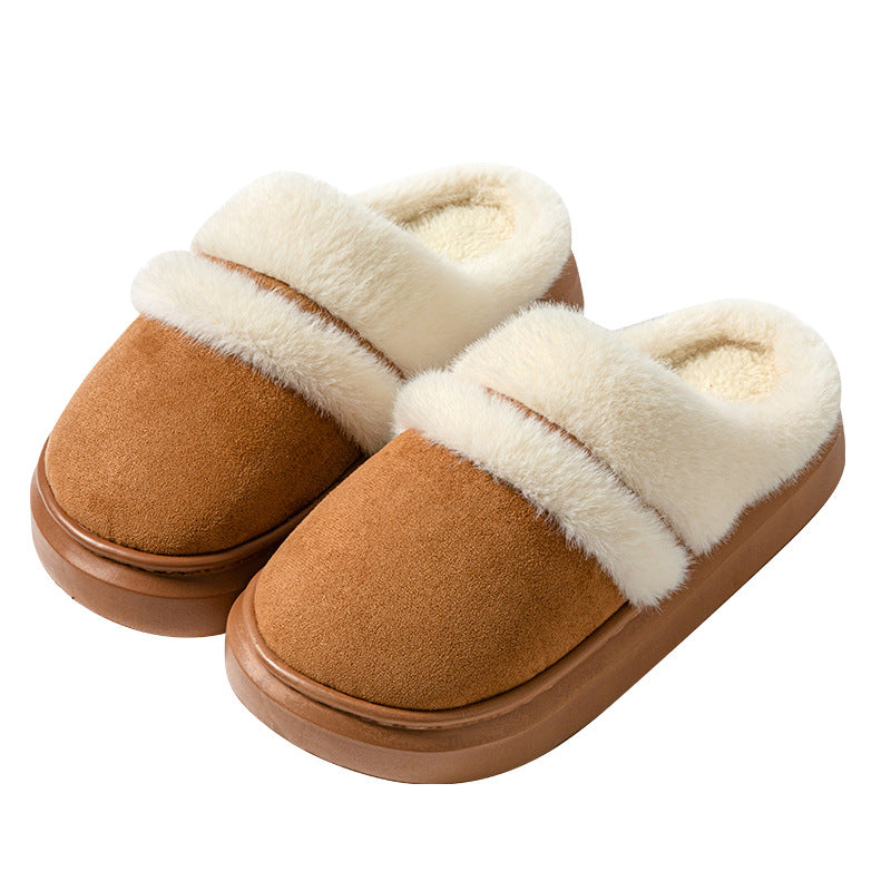 Thick‑Sole CozyCotton™ Slippers – Soft Warm Indoor Comfort