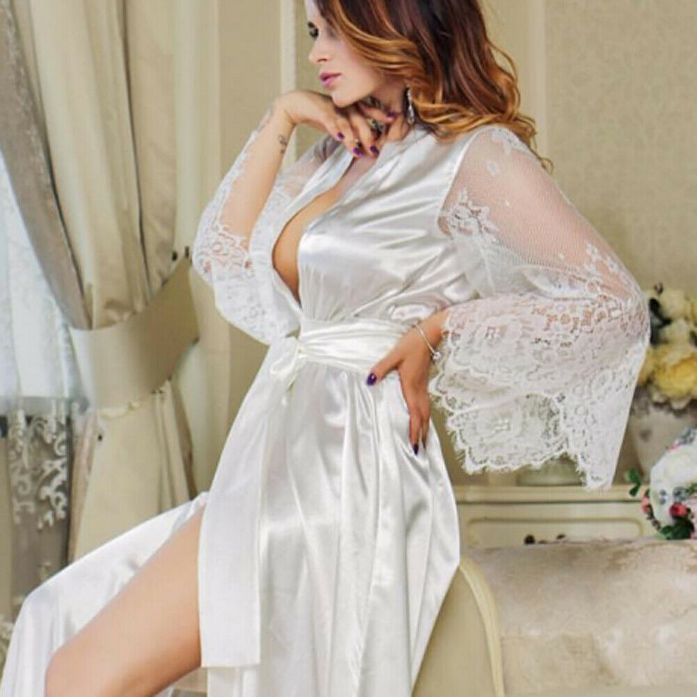 Women's Lace Robe Nightgown | Elegant Sleepwear Bathrobe