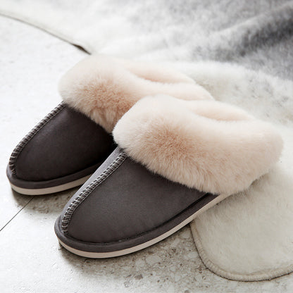 Beige CozyCotton™ Slippers – Soft Warm Indoor Comfort