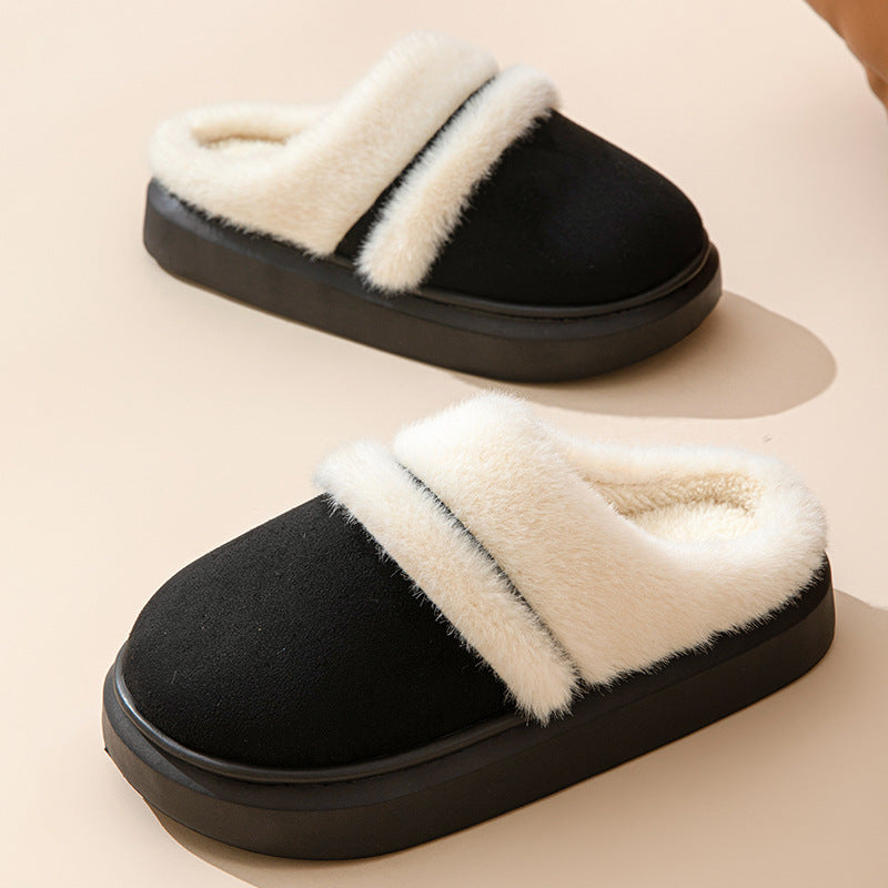 Thick‑Sole CozyCotton™ Slippers – Soft Warm Indoor Comfort