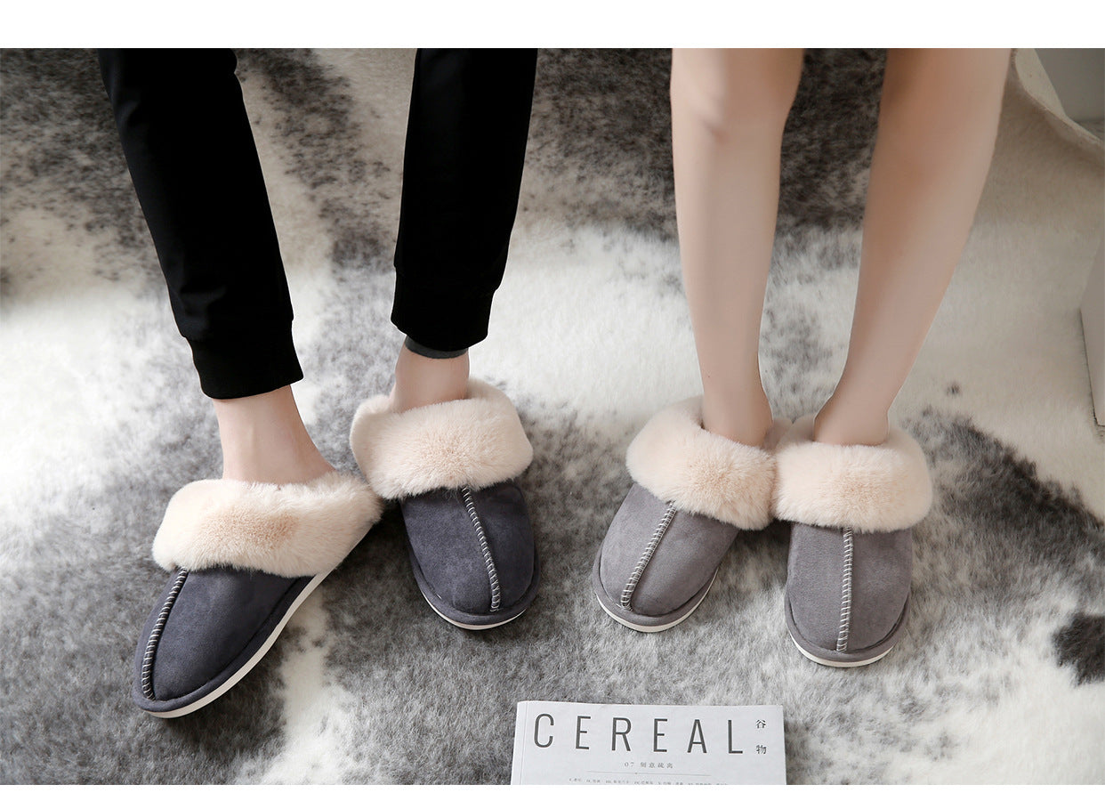 Beige CozyCotton™ Slippers – Soft Warm Indoor Comfort