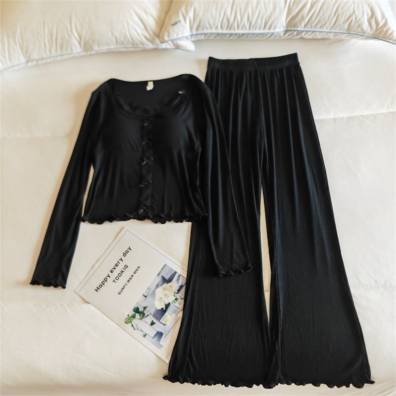 Women's Lightweight Long-Sleeve Pajama Set | Spring & Autumn Sleepwear