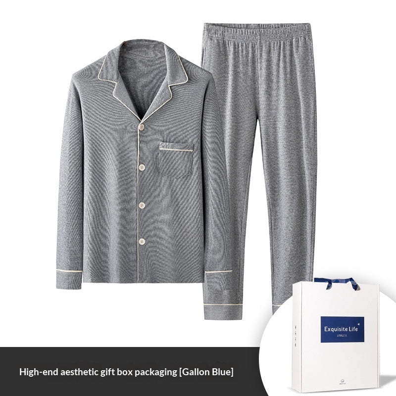 Men's Jacquard Plaid Winter Pajama Set | Warm & Cosy Sleepwear