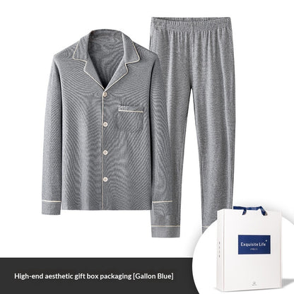 Men's Jacquard Plaid Winter Pajama Set | Warm & Cosy Sleepwear