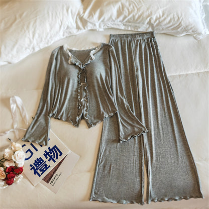 Women's Lightweight Long-Sleeve Pajama Set | Spring & Autumn Sleepwear