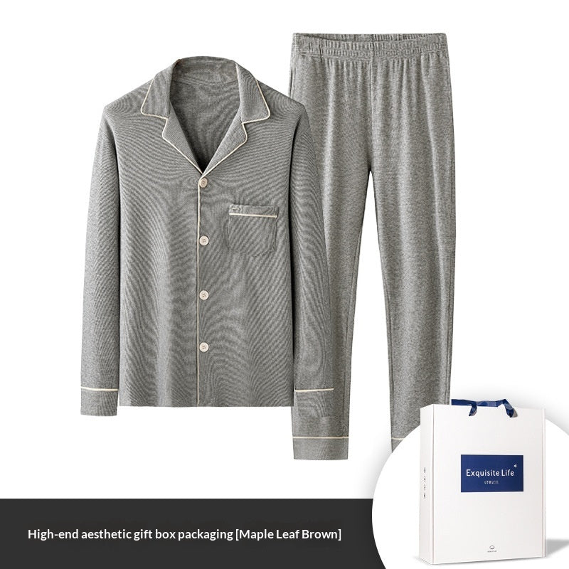 Men's Jacquard Plaid Winter Pajama Set | Warm & Cosy Sleepwear