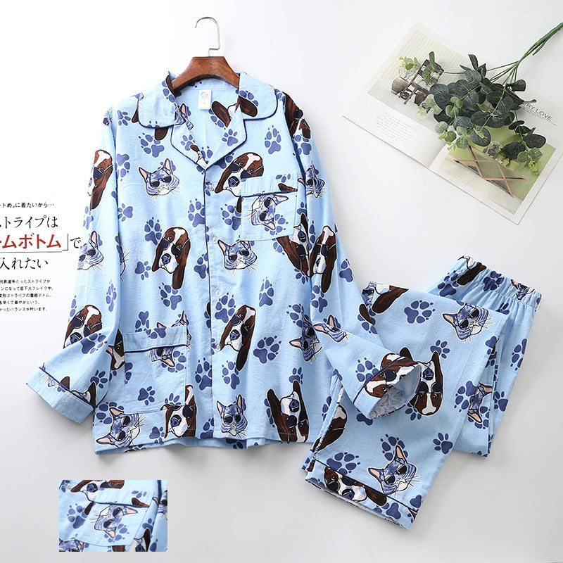 Men's Printed Long-Sleeve Pajama Set | Fun & Comfortable Sleepwear