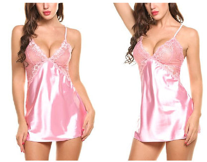 Satin‑Look Lace Sexy Pajama Set
Confidence starts with what you wear to bed.