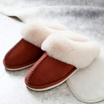 Beige CozyCotton™ Slippers – Soft Warm Indoor Comfort