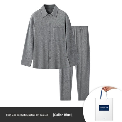 Men's Jacquard Plaid Winter Pajama Set | Warm & Cosy Sleepwear