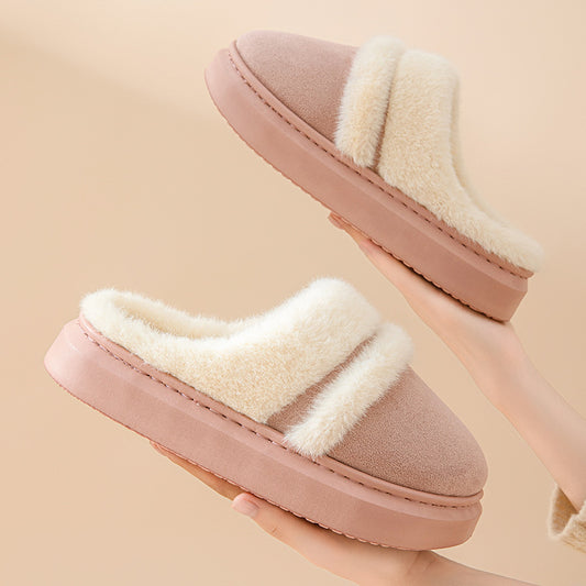 Thick‑Sole CozyCotton™ Slippers – Soft Warm Indoor Comfort