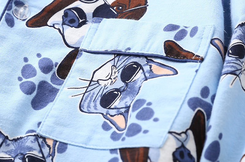 Men's Printed Long-Sleeve Pajama Set | Fun & Comfortable Sleepwear