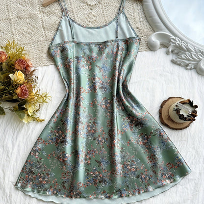 Women's Floral Cami Dress Loungewear Set | With Cover-Up