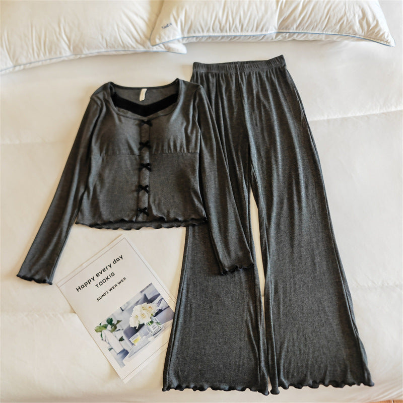 Women's Lightweight Long-Sleeve Pajama Set | Spring & Autumn Sleepwear