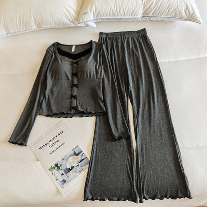Women's Lightweight Long-Sleeve Pajama Set | Spring & Autumn Sleepwear