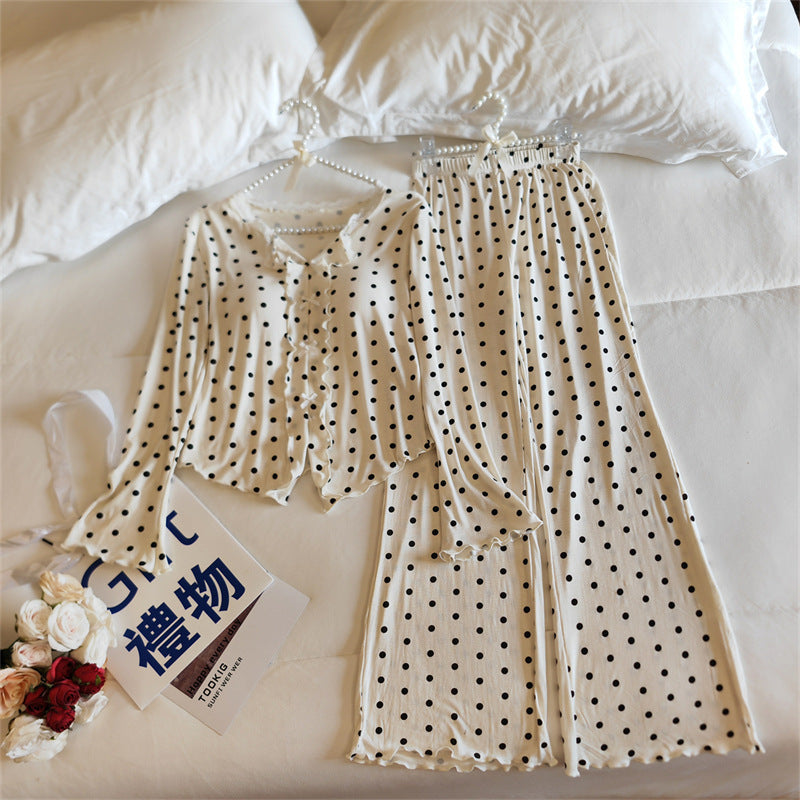Women's Lightweight Long-Sleeve Pajama Set | Spring & Autumn Sleepwear