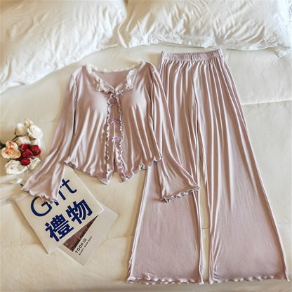 Women's Lightweight Long-Sleeve Pajama Set | Spring & Autumn Sleepwear
