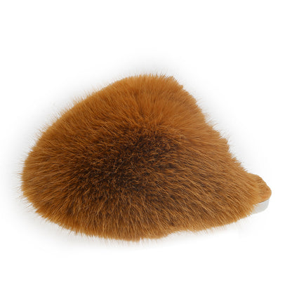 Fluffy Baotou Winter Slippers – Soft Warm Closed‑Toe Indoor Comfort
