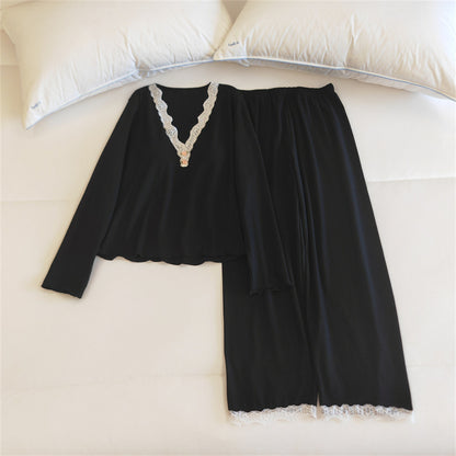 Women's Lightweight Long-Sleeve Pajama Set | Spring & Autumn Sleepwear