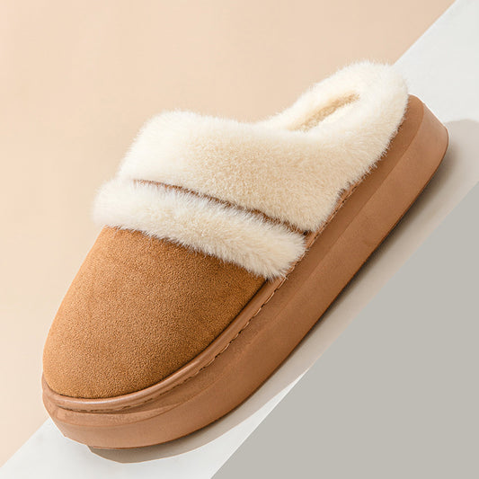 Thick‑Sole CozyCotton™ Slippers – Soft Warm Indoor Comfort