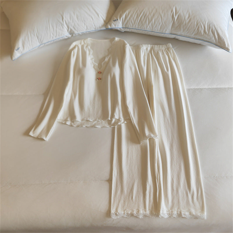 Women's Lightweight Long-Sleeve Pajama Set | Spring & Autumn Sleepwear