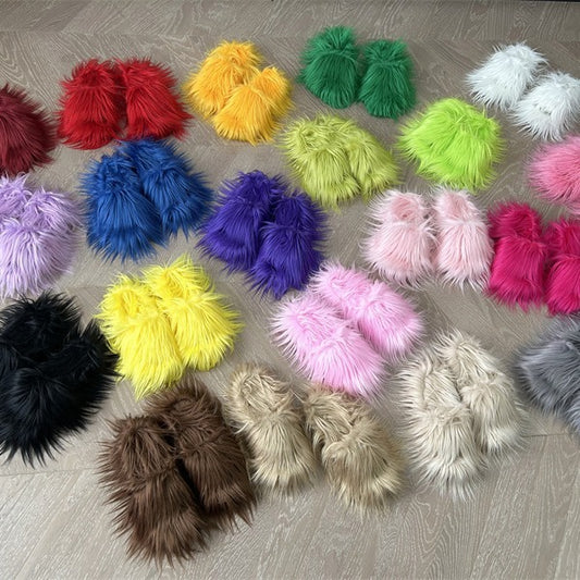 Long‑Hair Cloud Wool Slippers – Fluffy Winter Comfort