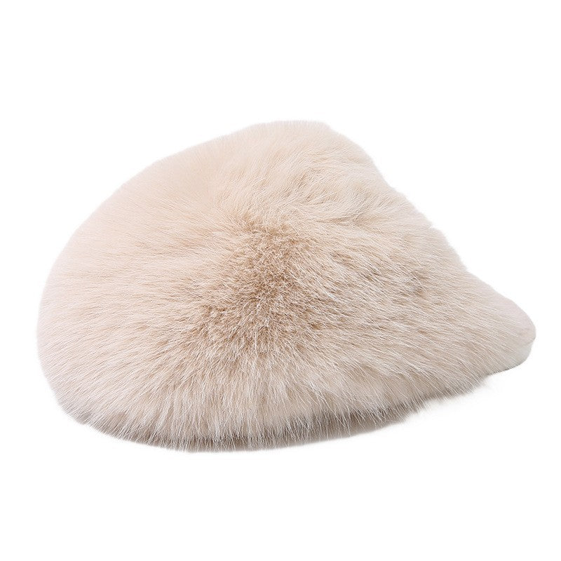 Fluffy Baotou Winter Slippers – Soft Warm Closed‑Toe Indoor Comfort