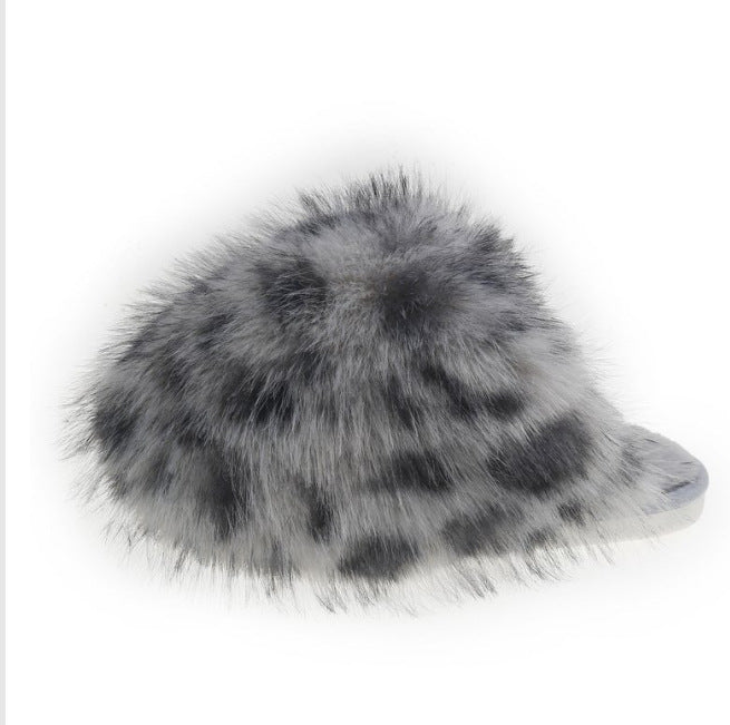 Fluffy Baotou Winter Slippers – Soft Warm Closed‑Toe Indoor Comfort
