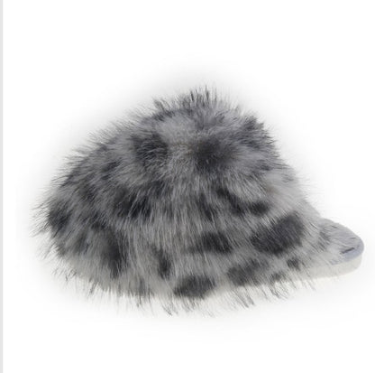 Fluffy Baotou Winter Slippers – Soft Warm Closed‑Toe Indoor Comfort