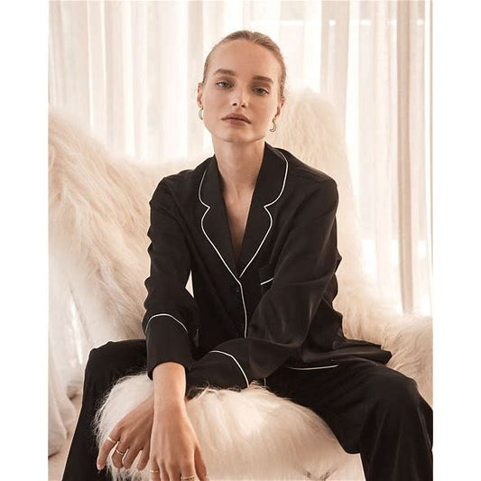 Adele Soft‑Matte Satin Set – Black (Premium Collection)